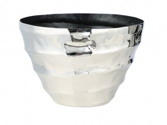 AK.JA0137 SILVER DALGALI MEYVELK BYK 30*21 CM